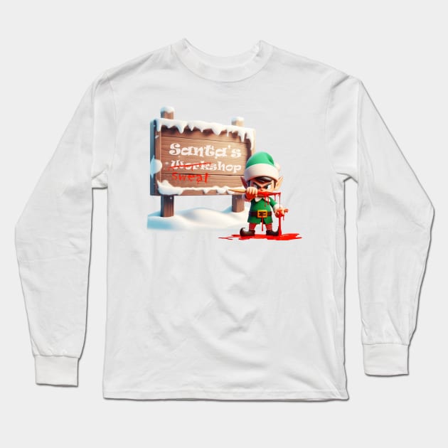 Disgruntled Elf Long Sleeve T-Shirt by MilesNovelTs